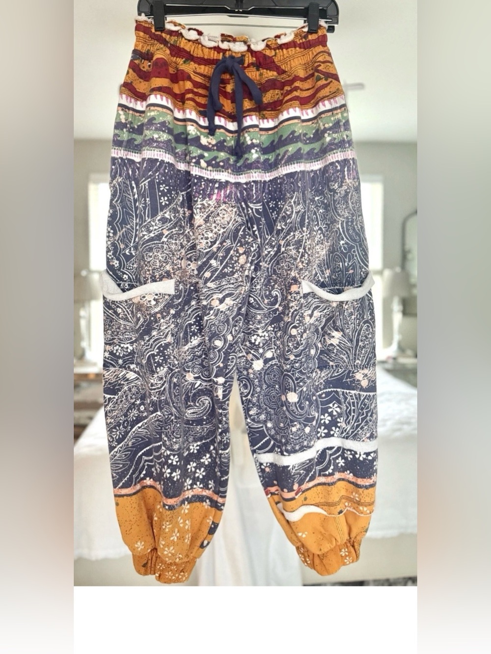 Free People Harem Jogger Deep Sea Combo Small NWT